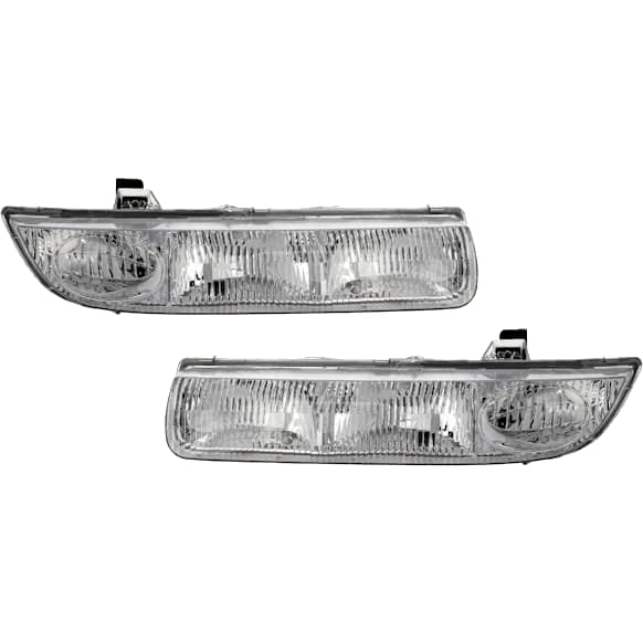 Driver and Passenger Side Halogen Headlight, With bulb(s), OE Replacement