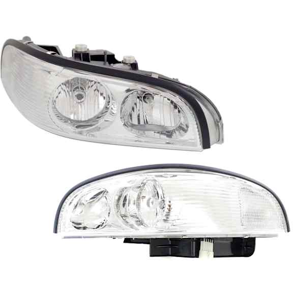 Driver and Passenger Side Halogen Headlight, With bulb(s), OE Replacement