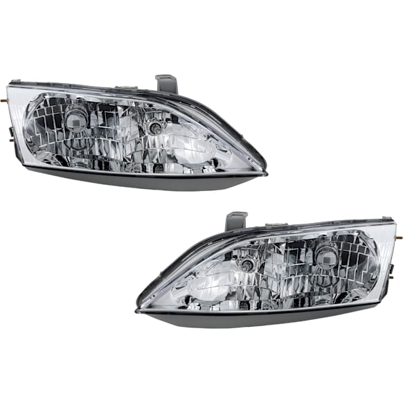 1997-2001 Lexus ES300 - Driver and Passenger Side Headlights, with Bulbs, Halogen, For Models without HID