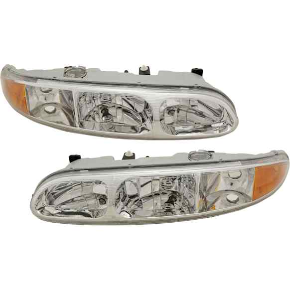 Driver and Passenger Side Halogen Headlight, With bulb(s), OE Replacement