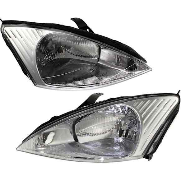 Driver and Passenger Side Halogen Headlight, With bulb(s), OE Replacement