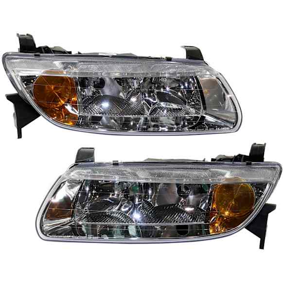 Driver and Passenger Side Halogen Headlight, With bulb(s), OE Replacement