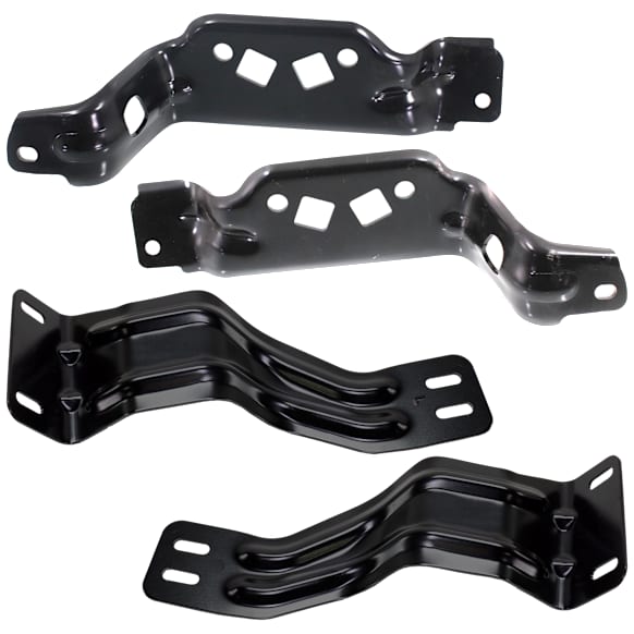 Front, Driver and Passenger Side, Inner and Outer Bumper Bracket