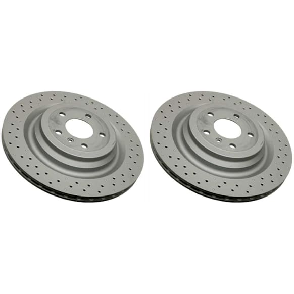 SET-452400368820-2 Rear Brake Disc, Cross-Drilled, Vented, 345 mm