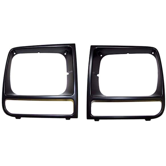 SET-55055136 Driver and Passenger Side Headlight Bezel, Black