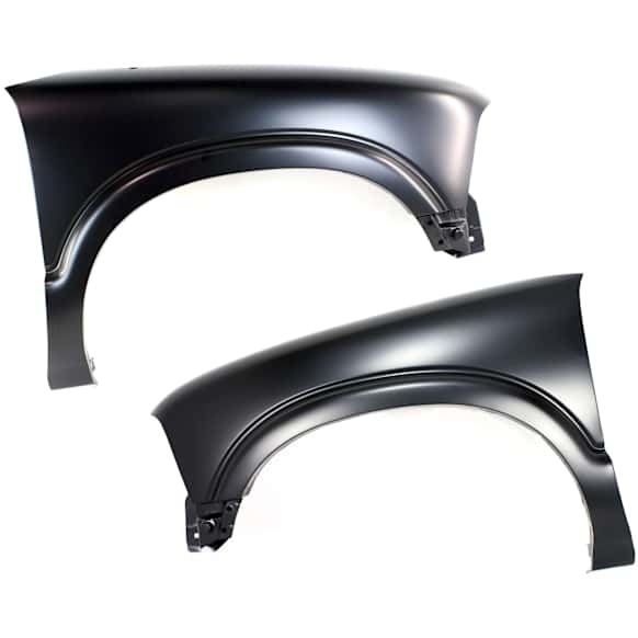 Front, Driver and Passenger Side Fenders, Without fender flare holes