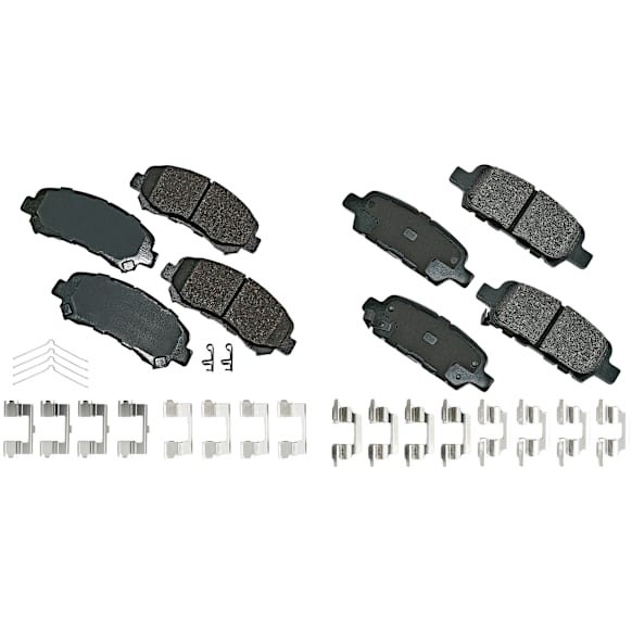 SET-AKACT1338A-B Front and Rear Ceramic Brake Pad Set