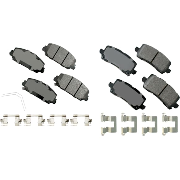 SET-AKACT1697-B Front and Rear Ceramic Brake Pad Set