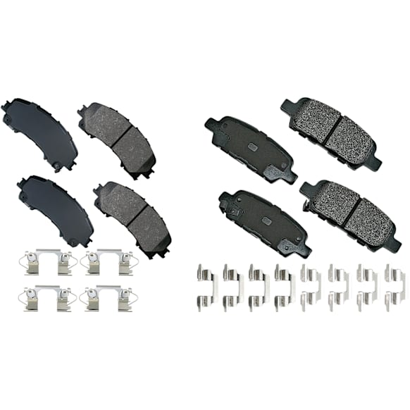 SET-AKACT1736-C Front and Rear Ceramic Brake Pad Set