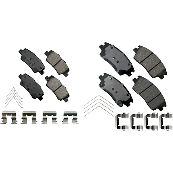 SET-AKACT1847-A Front and Rear Ceramic Brake Pad Set