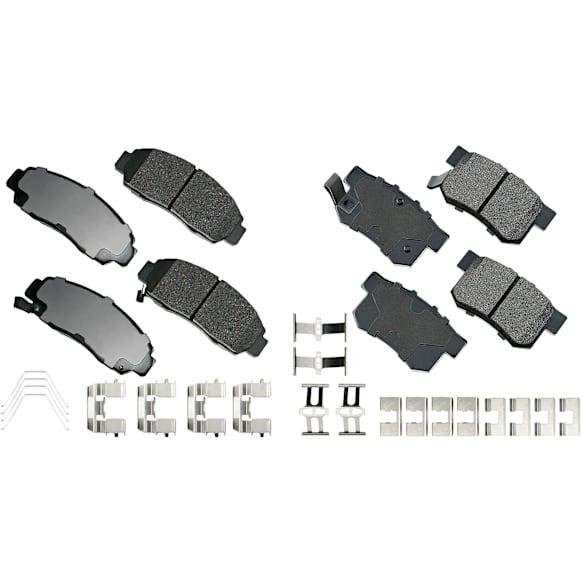 2004 Honda Accord - Front and Rear Ceramic Brake Pad Set, Coupe, 3.0L 6Cyl,  With Rear Drum, FWD, Automatic Transaxle