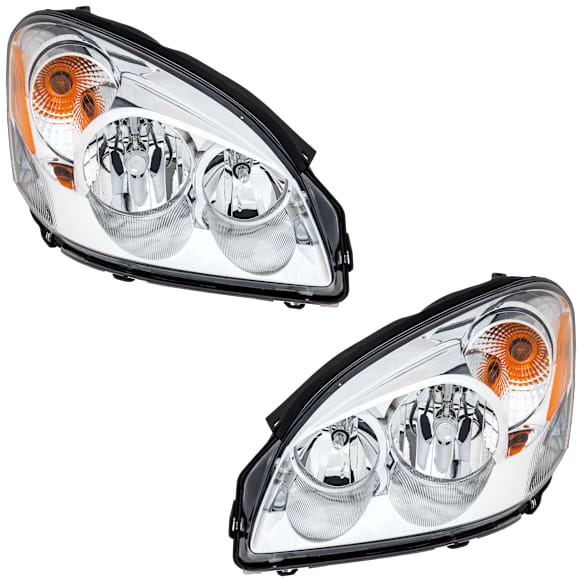 Driver and Passenger Side Halogen Headlights, With Bulbs, CAPA CERTIFIED