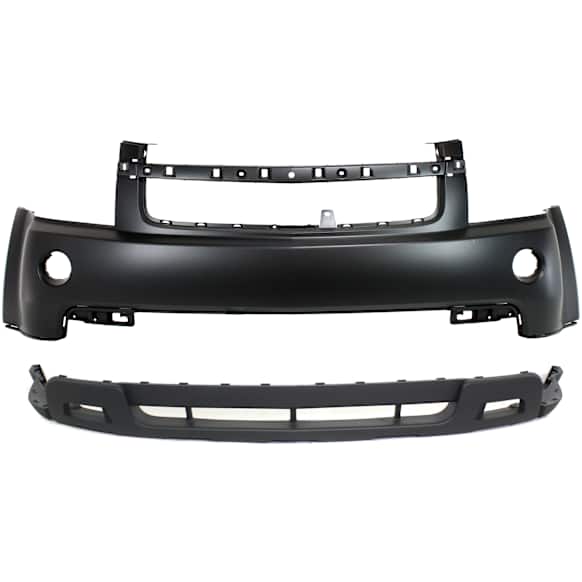 Front, Upper - Primed; Lower - Textured Bumper Cover, Without Sport Model, CAPA CERTIFIED