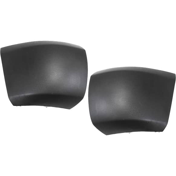 Front, Driver and Passenger Side Bumper End, Textured Plastic