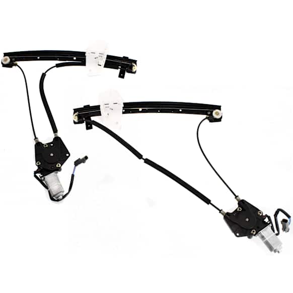 Front, Driver and Passenger Side Window Regulators, Power, With Motor