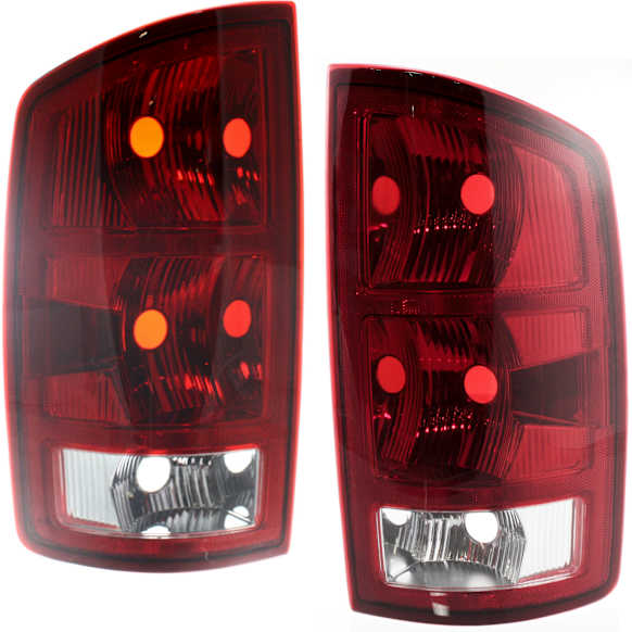2004 Dodge Ram 2500 - Driver and Passenger Side Halogen Tail Light, Without bulb(s), OE Replacement