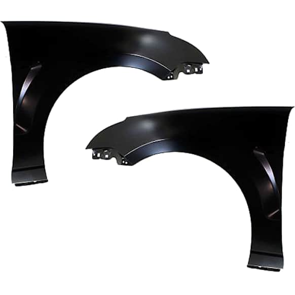 Front, Driver and Passenger Side Fenders, Without grille provision, CAPA CERTIFIED