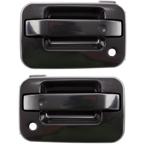 2009 Ford F-150 - Front, Driver and Passenger Side Smooth Black Exterior Door Handle, With Key Hole, 2-Door, Standard Cab Pickup
