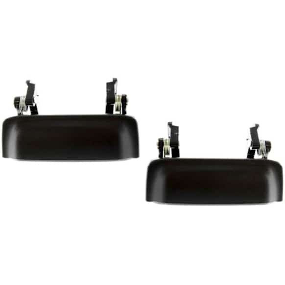 Front, Driver and Passenger Side Exterior Door Handles, Textured Black, Without Key Hole