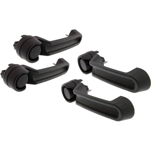 2016 Jeep Wrangler - Front and Rear, Driver and Passenger Side Textured Black Exterior Door Handle, Without Key Hole