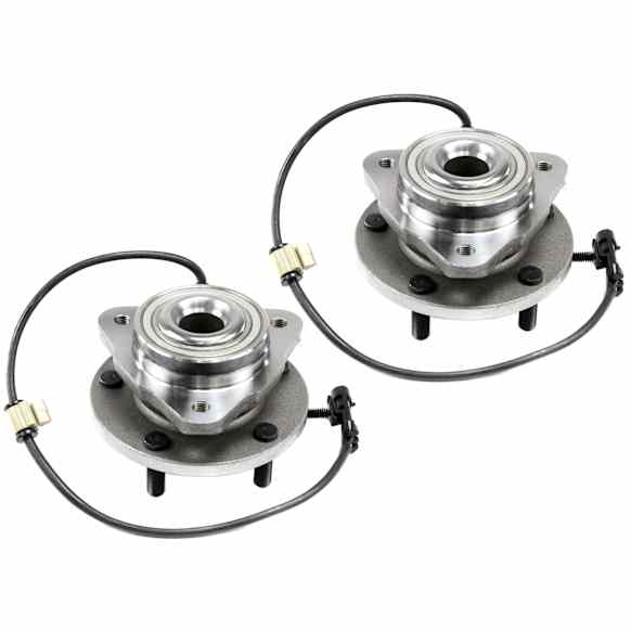 Front, Driver and Passenger Side Wheel Hub, 5 Lugs, With Bearing, With Sensor, RWD, 4.3L, 6Cyl