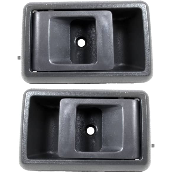 Front, Driver and Passenger Side Interior Door Handles, Gray, Without Door Lock Hole