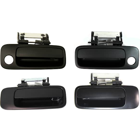 Front and Rear, Driver and Passenger Side Exterior Door Handles, Primed, Front Driver and Passenger Side - With Key Hole; Rear Driver and Passenger Side - Without Key Hole
