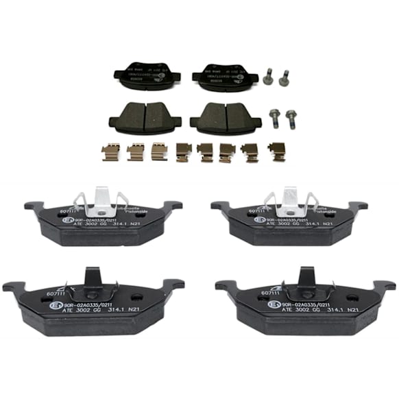 SET-ATE1S0698151B Front and Rear Ceramic Brake Pad Set