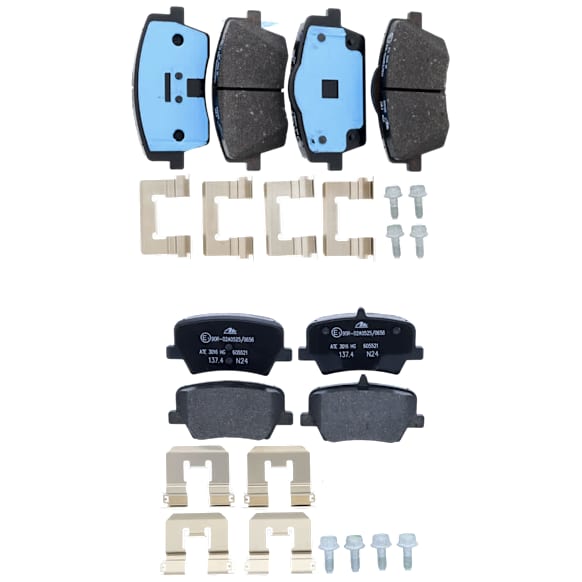 SET-ATE605520 Front and Rear Semi-metallic Brake Pad Set