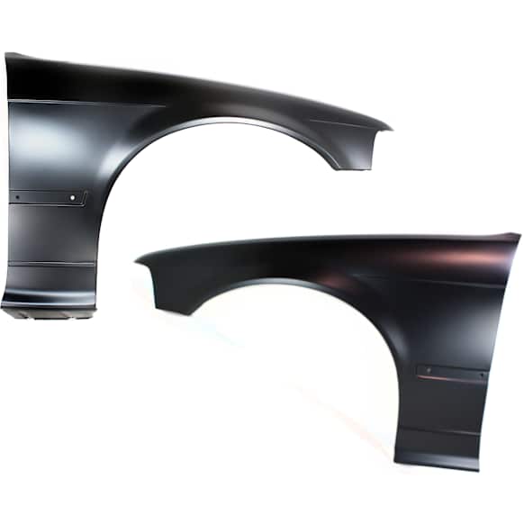 1992-1995 BMW 325i - Front, Driver and Passenger Side Fenders, Without turn signal light hole, Sedan, Body Code E36, For Models Without Side Repeater Lamps