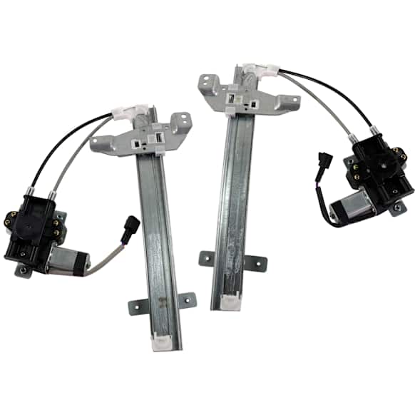 Rear, Driver and Passenger Side Power Window Regulator, With Motor
