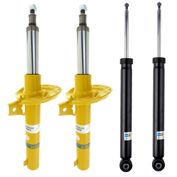 SET-BIL19262277-A Front and Rear, Driver and Passenger Side Shock and Bare Strut, Sedan