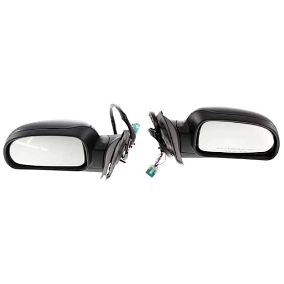 Driver and Passenger Side Mirror, Power Adjust, Heated, Manual Folding, Paintable, In-housing Signal Light, With Memory, No Puddle Light, No Auto-Dim, No Blind Spot Feature