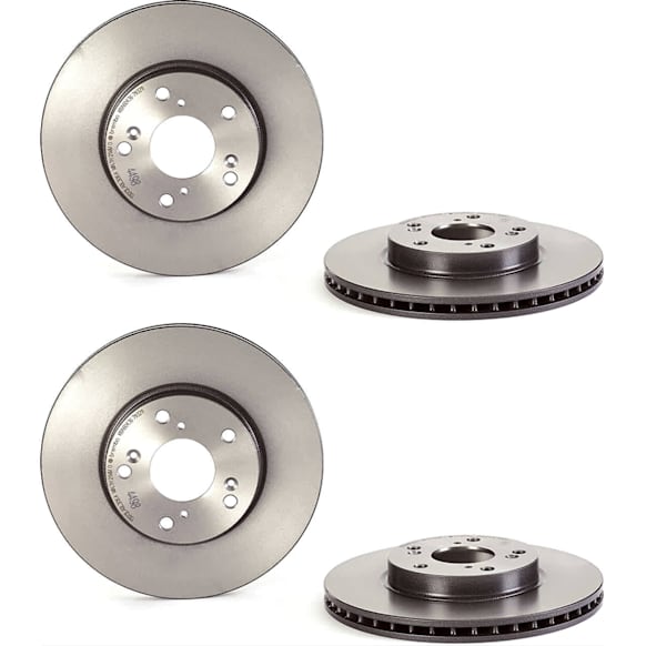 SET-BR09793211-2 Front Brake Disc, Coated, Plain Surface, Vented, 5 Lugs, 282 mm