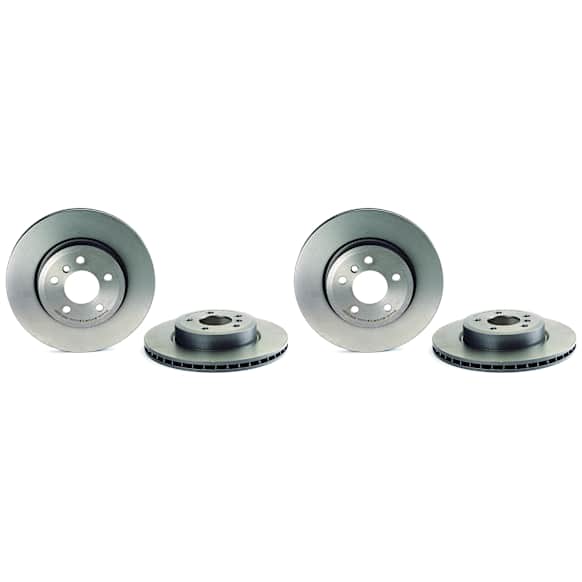 SET-BR09958111-2 Front Brake Disc, Coated, Plain Surface, Vented, 5 Lugs, 325 mm
