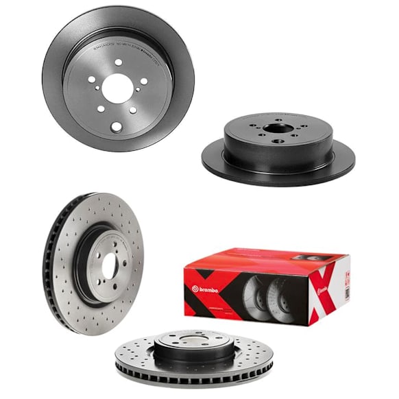 2010 Subaru Outback - Front and Rear Brake Disc, Front-Cross-Drilled/Rear-Plain Surface, 5 Lugs, Front-316 mm/Rear-286 mm
