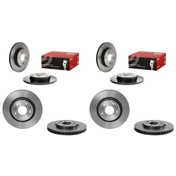 SET-BR09C54511-A Front and Rear Brake Disc, Coated, Plain Surface, Vented, 5 Lugs