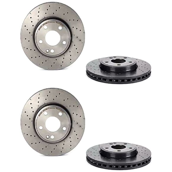 SET-BR246421251207-2 Front Brake Disc, Coated, Cross-Drilled, 5 Lugs, 295 mm, 2.0L, 4Cyl