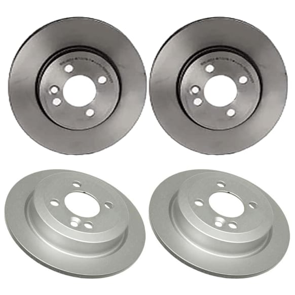 SET-BR34116858651-A Front and Rear Brake Disc, Plain Surface