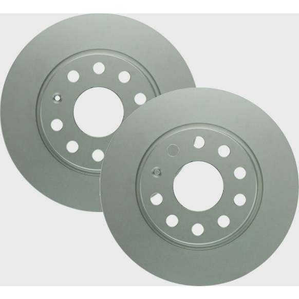 SET-BS14011491-2 Rear Brake Disc, Geomet Coated, Plain Surface, Solid, 5 Lugs, 271.8 mm, QuietCast Series