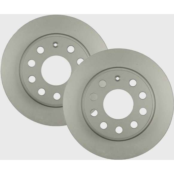 SET-BS14011492-2 Rear Brake Disc, Geomet Coated, Plain Surface, Solid, 5 Lugs, 252.8 mm, QuietCast Series