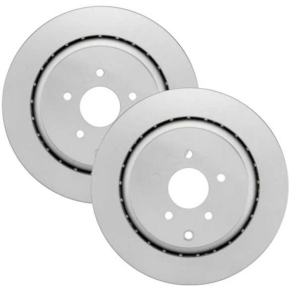 2012 Infiniti M56 - Rear Brake Disc, Geomet Coated, Plain Surface, Vented, 5 Lugs, 349.7 mm, 5.6L 8Cyl, QuietCast Series