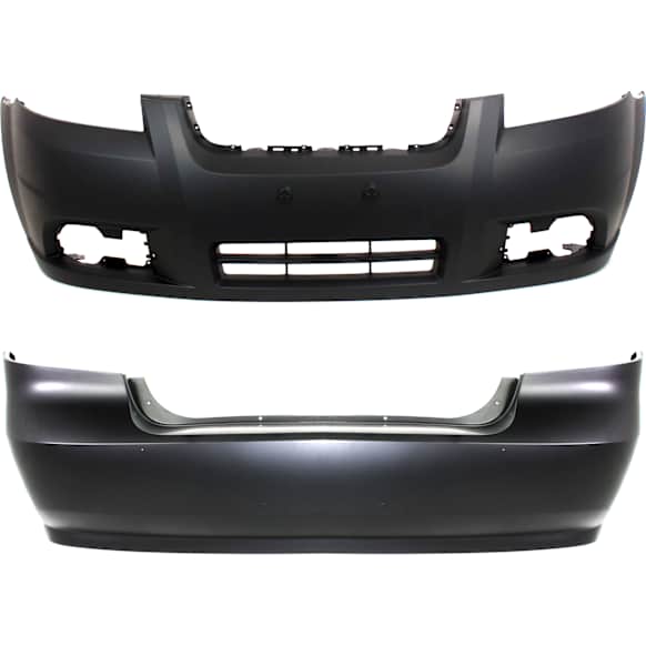 Sedan Front and Rear Primed Bumper Cover