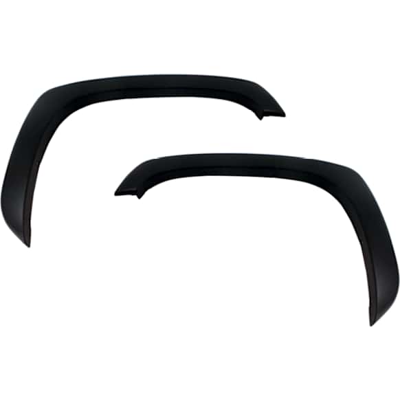 Front, Driver and Passenger Side Fender Flares, Textured Black; OE Style