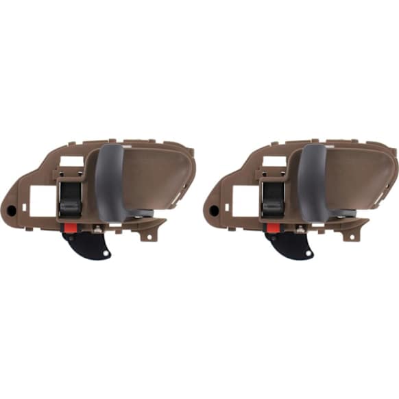 Front and Rear, Passenger Side Interior Door Handles, Beige bezel with primed lever, With door lock button