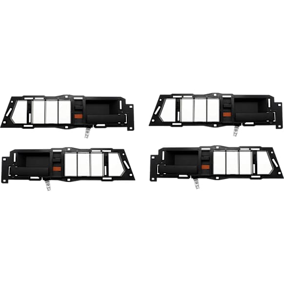 1988-1994 Chevrolet K1500 - Front and Rear, Driver and Passenger Side Interior Door Handles, Black, With door lock button