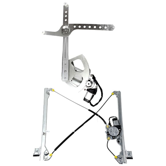 Front, Driver and Passenger Side Power Window Regulator, With Motor
