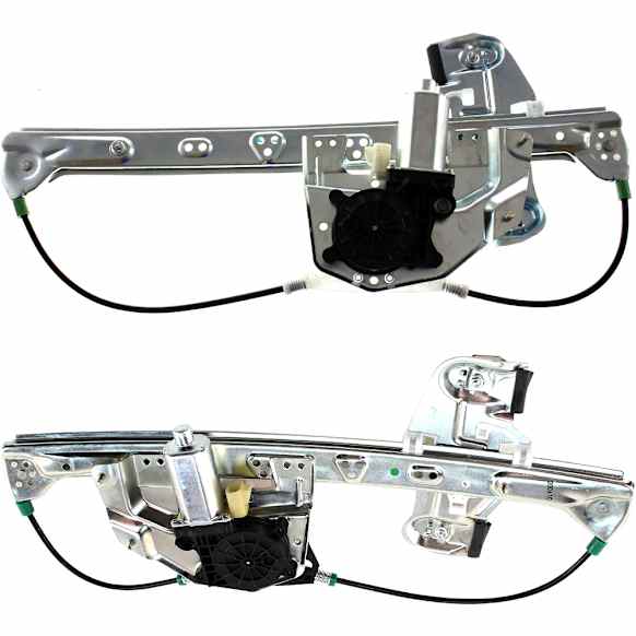 Rear, Driver and Passenger Side Power Window Regulator, With Motor