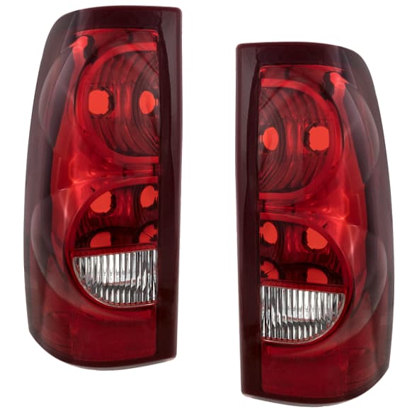 Driver and Passenger Side Tail Lights, without Bulb, Halogen, Fleetside, CAPA CERTIFIED