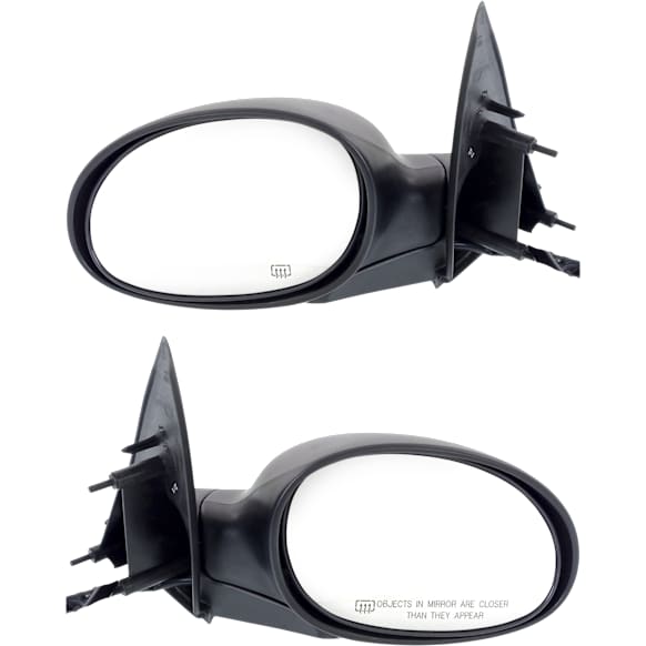 Driver and Passenger Side Mirrors, Power, Manual Folding, Heated, Textured Black, No Signal Light, No Memory, No Puddle Light, No Auto-Dimming, No Blind Spot Feature